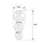 Pearl Drop Earrings With 2-3MM Freshwater Cultured Pearls In 14 Karat White Gold, 1/3 Inch Image-3