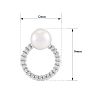 Pearl Drop Earrings With 6MM Akoya Pearls In 14 Karat White Gold, 1/2 Inch Image-3