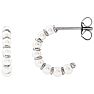 Pearl Drop Earrings With 3MM Freshwater Cultured Pearls In 14 Karat White Gold, 3/4 Inch Image-1