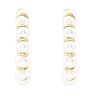 Pearl Drop Earrings With 3MM Freshwater Cultured Pearls In 14 Karat Yellow Gold, 3/4 Inch Image-2