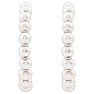 Pearl Drop Earrings With 4MM Freshwater Cultured Pearls In 14 Karat White Gold, 1 Inch Image-2