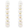 Pearl Drop Earrings With 4MM Freshwater Cultured Pearls In 14 Karat Yellow Gold, 1 Inch Image-2