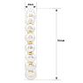 Pearl Drop Earrings With 4MM Freshwater Cultured Pearls In 14 Karat Yellow Gold, 1 Inch Image-3