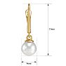 Pearl Drop Earrings With 4MM Freshwater Cultured Pearls In 14 Karat Yellow Gold, 1/2 Inch Image-3