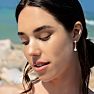 Pearl Drop Earrings With 6.5MM Freshwater Cultured Pearls In 14 Karat White Gold, 1 Inch Image-4