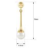 Pearl Drop Earrings With 6.5MM Freshwater Cultured Pearls In 14 Karat Yellow Gold, 1 Inch Image-3