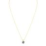 2 Carat Round Shape Lab Grown Diamond Solitaire Necklace In 14K Yellow Gold Image-3