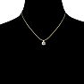 2 Carat Round Shape Lab Grown Diamond Solitaire Necklace In 14K Yellow Gold Image-5