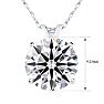 3 Carat Round Shape Lab Grown Diamond Solitaire Necklace In 14K White Gold Image-4