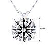 3 Carat Round Shape Lab Grown Diamond Solitaire Necklace In 14K White Gold Image-4