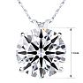 5 Carat Round Shape Lab Grown Diamond Solitaire Necklace In 14K White Gold Image-4