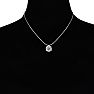 5 Carat Round Shape Lab Grown Diamond Solitaire Necklace In 14K White Gold Image-5