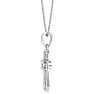 1/14ct Diamond Cross Pendant in 10k White Gold Image-3