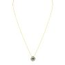 3 Carat Round Shape Lab Grown Diamond Solitaire Necklace In 14K Yellow Gold Image-2