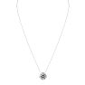 4 Carat Round Shape Lab Grown Diamond Solitaire Necklace In 14K White Gold Image-2