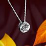 4 Carat Round Shape Lab Grown Diamond Solitaire Necklace In 14K White Gold Image-5