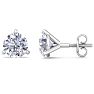 3 Carat Lab Grown Diamond Earrings In 14 Karat White Gold, Martini Setting Image-1