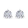 3 Carat Lab Grown Diamond Earrings In 14 Karat White Gold, Martini Setting Image-2