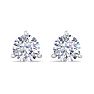 3 Carat Lab Grown Diamond Earrings In 14 Karat White Gold, Martini Setting Image-2