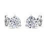 3 Carat Lab Grown Diamond Earrings In 14 Karat White Gold, Martini Setting Image-4