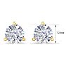 3 Carat Lab Grown Diamond Earrings In 14 Karat Yellow Gold, Martini Setting Image-5