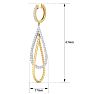 2 Carat Lab Grown Diamond Drop Earrings In 14 Karat Two Tone Gold Image-5