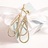2 Carat Diamond Hoop Earrings In 14 Karat Two Tone Gold, 2 1/2 Inches Image-6
