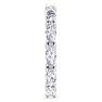 2 Carat Marquise Shape Lab Grown Diamond Eternity Ring In 14 Karat White Gold, Ring Size 8 Image-4