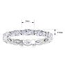 2 Carat Marquise Shape Lab Grown Diamond Eternity Ring In 14 Karat White Gold, Ring Size 9 Image-5