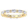 1 3/4 Carat Marquise Shape Lab Grown Diamond Eternity Ring In 14 Karat Yellow Gold, Ring Size 7 Image-1