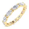 2 Carat Marquise Shape Lab Grown Diamond Eternity Ring In 14 Karat Yellow Gold, Ring Size 8 Image-2