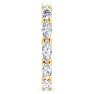 2 Carat Marquise Shape Lab Grown Diamond Eternity Ring In 14 Karat Yellow Gold, Ring Size 8.5 Image-4