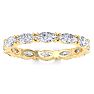 2 Carat Marquise Shape Lab Grown Diamond Eternity Ring In 14 Karat Yellow Gold, Ring Size 9 Image-1