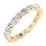 2 Carat Marquise Shape Lab Grown Diamond Eternity Ring In 14 Karat Yellow Gold, Ring Size 9 Image-2