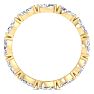 2 Carat Marquise Shape Lab Grown Diamond Eternity Ring In 14 Karat Yellow Gold, Ring Size 9 Image-3