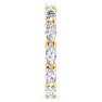 2 Carat Marquise Shape Lab Grown Diamond Eternity Ring In 14 Karat Yellow Gold, Ring Size 9 Image-4