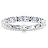 3 Carat Marquise Shape Lab Grown Diamond Eternity Ring In 14 Karat White Gold, Ring Size 9 Image-1