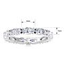 3 Carat Marquise Shape Lab Grown Diamond Eternity Ring In 14 Karat White Gold, Ring Size 9 Image-5