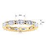 2 1/4 Carat Marquise Shape Lab Grown Diamond Eternity Ring In 14 Karat Yellow Gold, Ring Size 4 Image-5