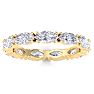 2 1/2 Carat Marquise Shape Lab Grown Diamond Eternity Ring In 14 Karat Yellow Gold, Ring Size 4.5 Image-1