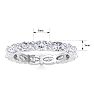 2 1/2 Carat Oval Shape Lab Grown Diamond Eternity Ring In 14 Karat White Gold, Ring Size 4 Image-5