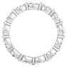 2 1/2 Carat Oval Shape Lab Grown Diamond Eternity Ring In 14 Karat White Gold, Ring Size 5 Image-3