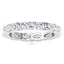 2 1/2 Carat Oval Shape Lab Grown Diamond Eternity Ring In 14 Karat White Gold, Ring Size 6 Image-1