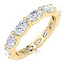 2 1/2 Carat Oval Shape Lab Grown Diamond Eternity Ring In 14 Karat Yellow Gold, Ring Size 4 Image-2