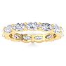2 1/2 Carat Oval Shape Lab Grown Diamond Eternity Ring In 14 Karat Yellow Gold, Ring Size 7 Image-1
