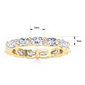 2 1/2 Carat Oval Shape Lab Grown Diamond Eternity Ring In 14 Karat Yellow Gold, Ring Size 7 Image-5