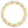 2 3/4 Carat Oval Shape Lab Grown Diamond Eternity Ring In 14 Karat Yellow Gold, Ring Size 8 Image-3