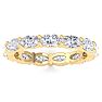 2 3/4 Carat Oval Shape Lab Grown Diamond Eternity Ring In 14 Karat Yellow Gold, Ring Size 9 Image-1