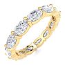 2 3/4 Carat Oval Shape Lab Grown Diamond Eternity Ring In 14 Karat Yellow Gold, Ring Size 9 Image-2