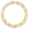 2 3/4 Carat Oval Shape Lab Grown Diamond Eternity Ring In 14 Karat Yellow Gold, Ring Size 9 Image-3